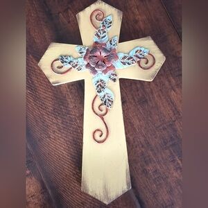 Decorative Cross with Floral Design